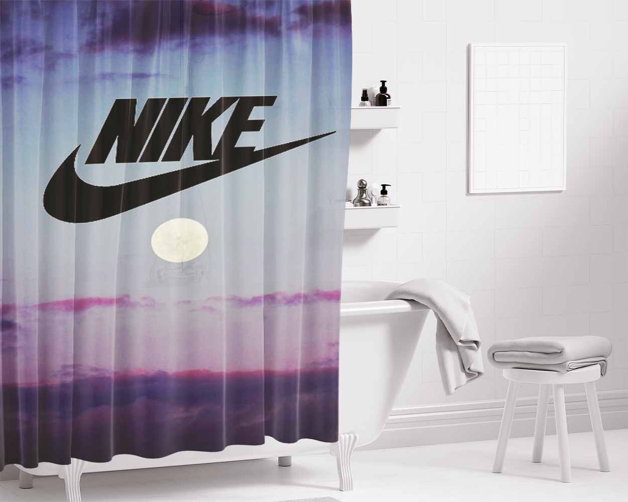 Nike Morning Day Bathroom Shower Curtain Fabric Waterproof | 66 X 72 Inch
