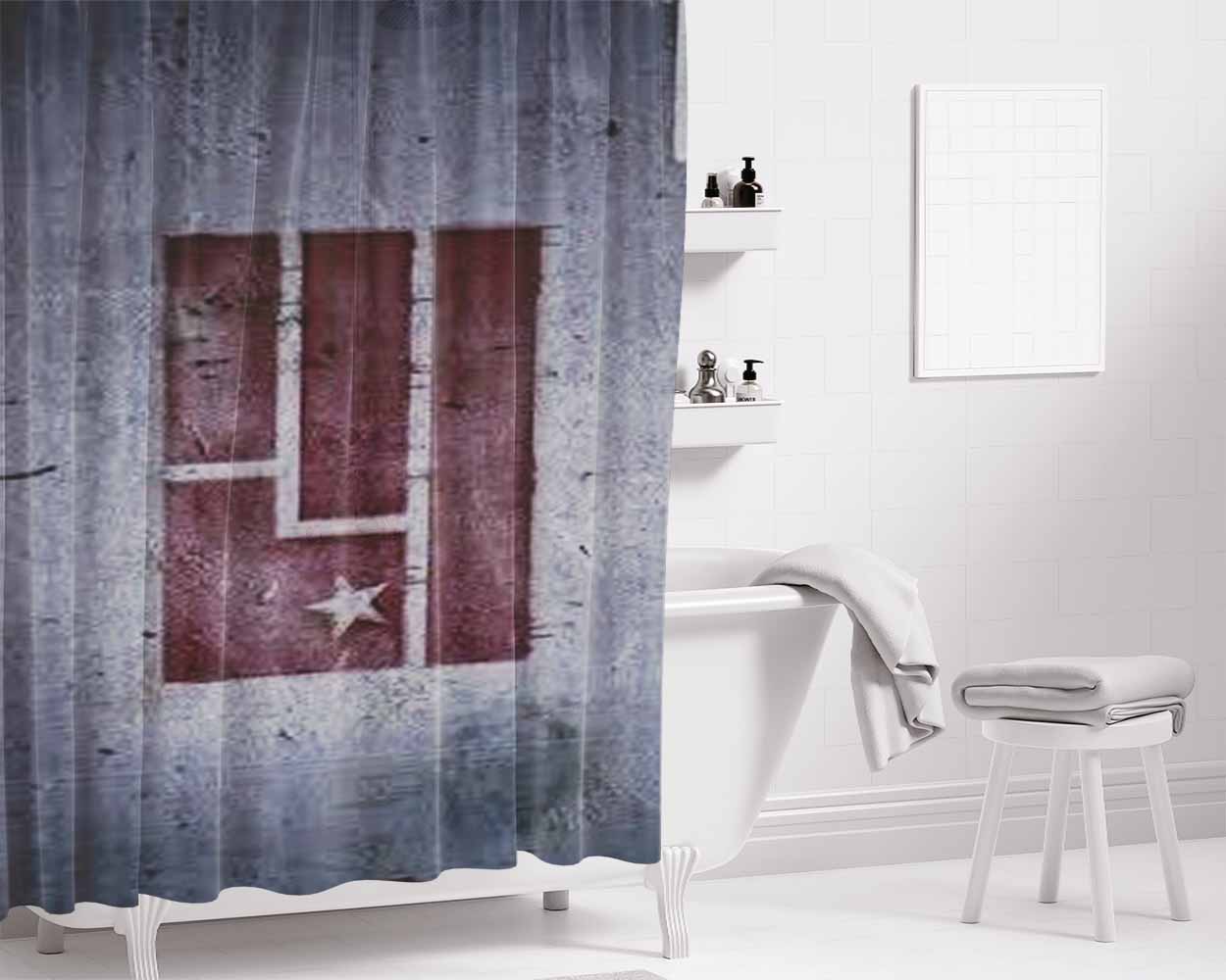 Nine Inch Nail Blood Bathroom Shower Curtain Fabric Waterproof | 66 X 72 Inch
