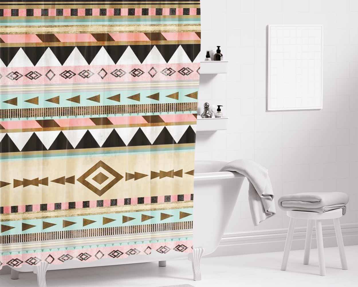 Pattern Art Cul Bathroom Shower Curtain Fabric Waterproof | 66 X 72 Inch