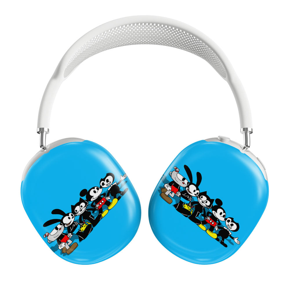 Cuphead Oswald Felix Mickey Bendy Walking Together Airpods Max Tough Case