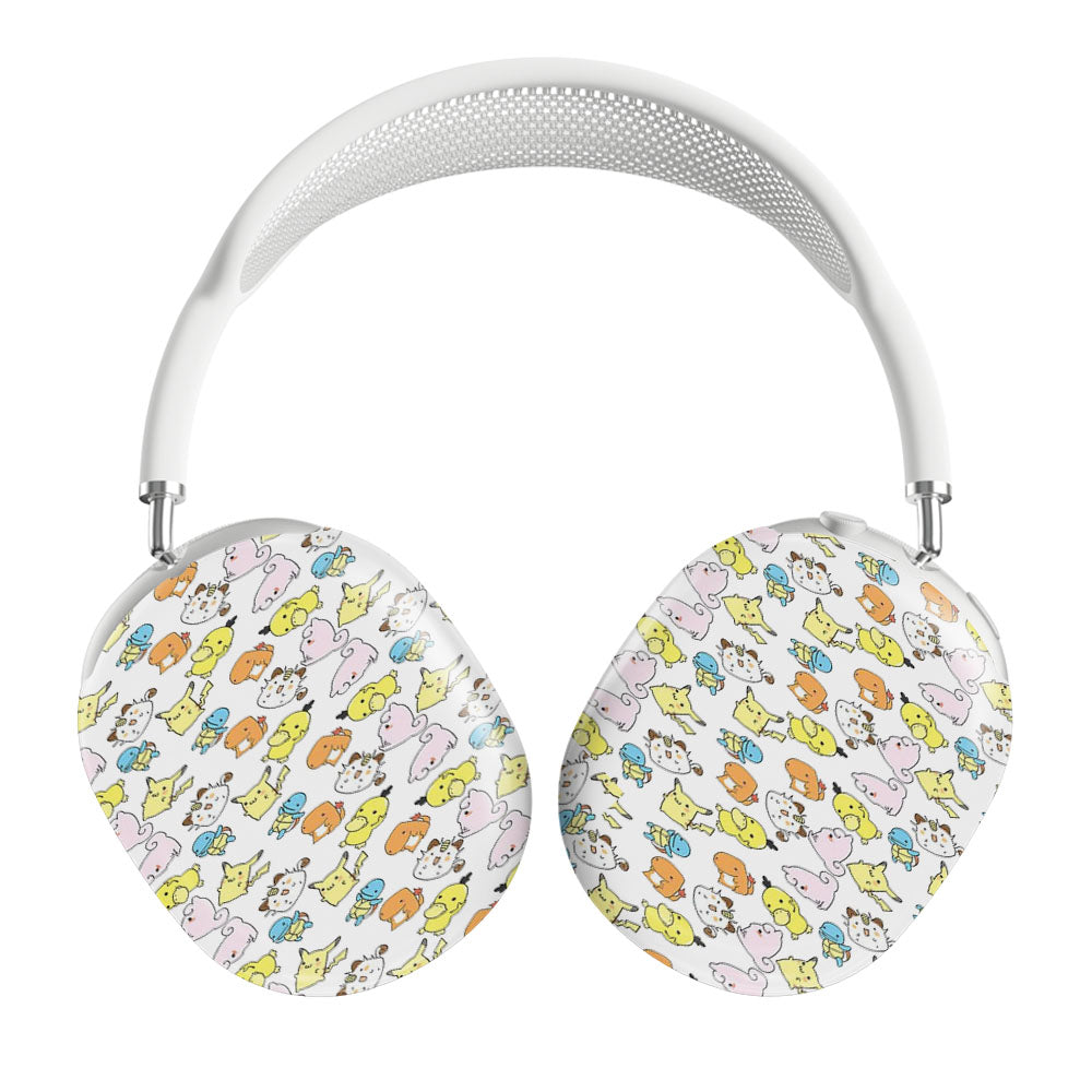 Cute Pokemon Collections Line Art Pattern Airpods Max Tough Case