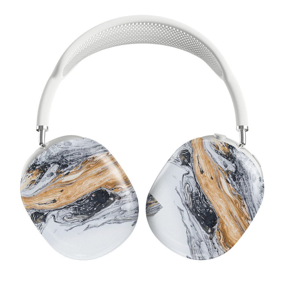 Marble White Milk Gold Liquid Airpods Max Tough Case