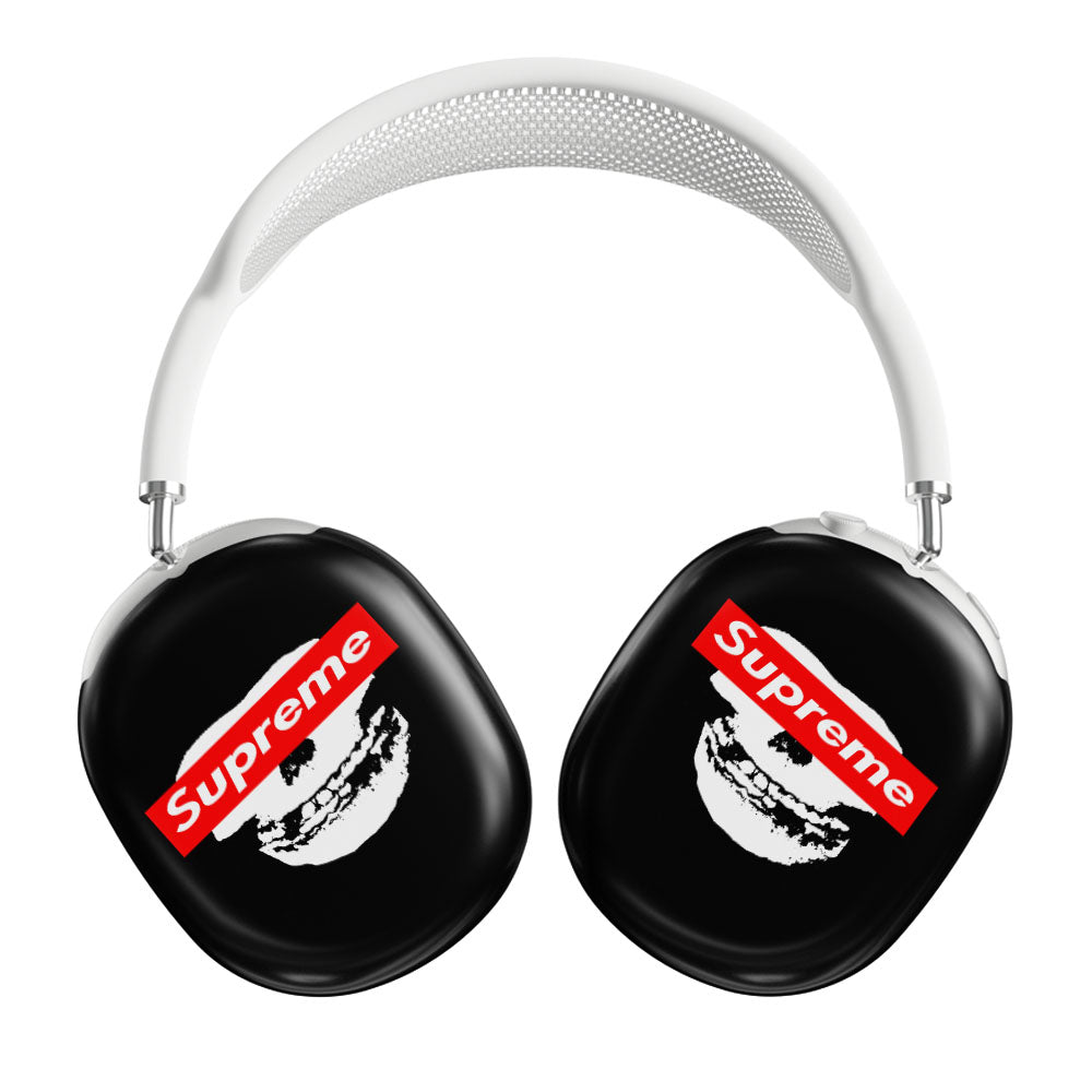Supreme Black Skull Airpods Max Tough Case