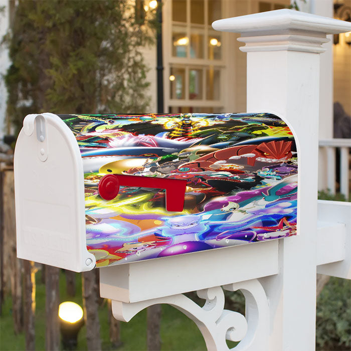 All Legendary Pokemon In One Magnetic Mailbox Cover 18" X 21" Outdoor Decor