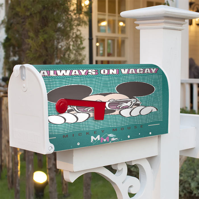Mickey Mouse Always On Vacay Magnetic Mailbox Cover 18" X 21" Outdoor Decor