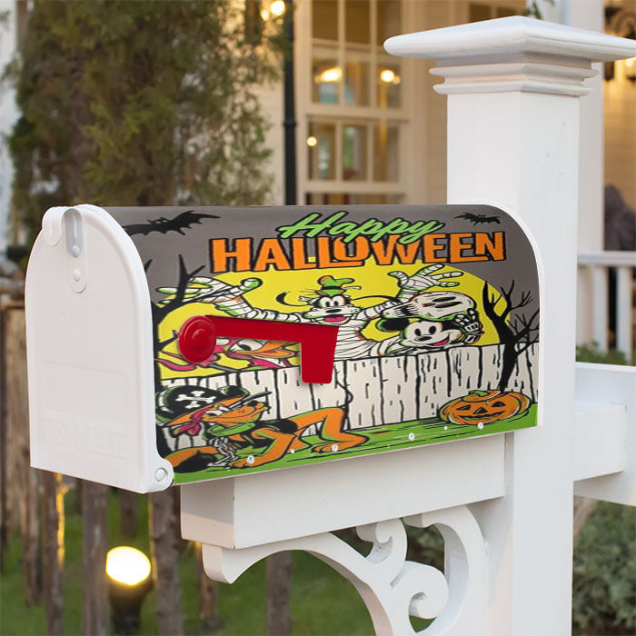 Mickey Mouse And Friends Happy Halloween Magnetic Mailbox Cover 18" X 21" Outdoor Decor