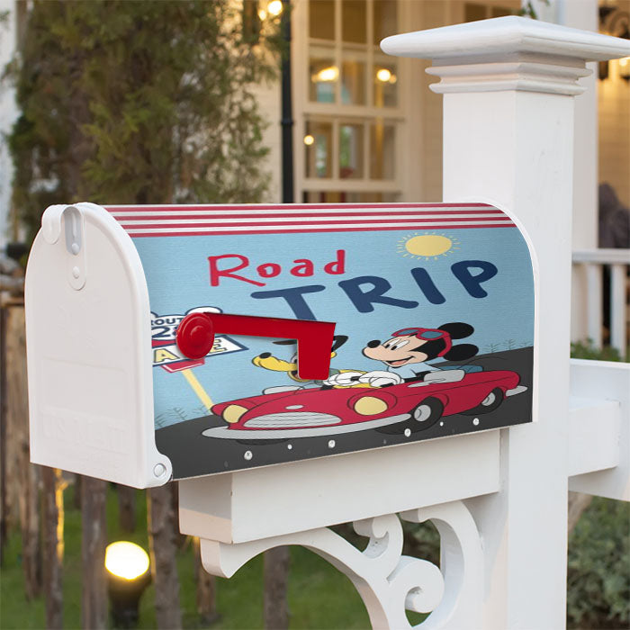 Mickey Road Trip Magnetic Mailbox Cover 18" X 21" Outdoor Decor