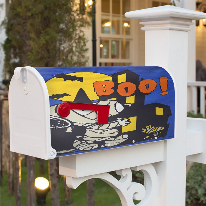 Snoopy And Woodstock Halloween Magnetic Mailbox Cover 18" X 21" Outdoor Decor
