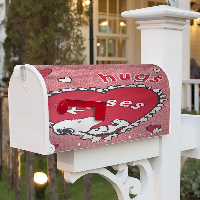 Snoopy Valentine'S Day Heart Magnetic Mailbox Cover 18" X 21" Outdoor Decor