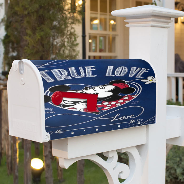 True Love Mickey & Minnie Magnetic Mailbox Cover 18" X 21" Outdoor Decor