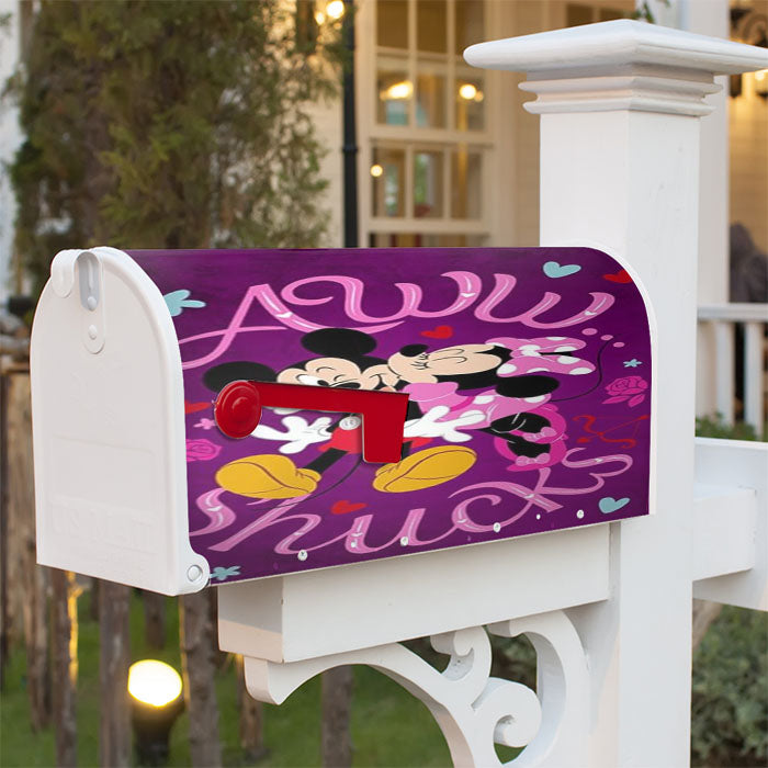Valentine Kisses Mickey And Minnie Magnetic Mailbox Cover 18" X 21" Outdoor Decor