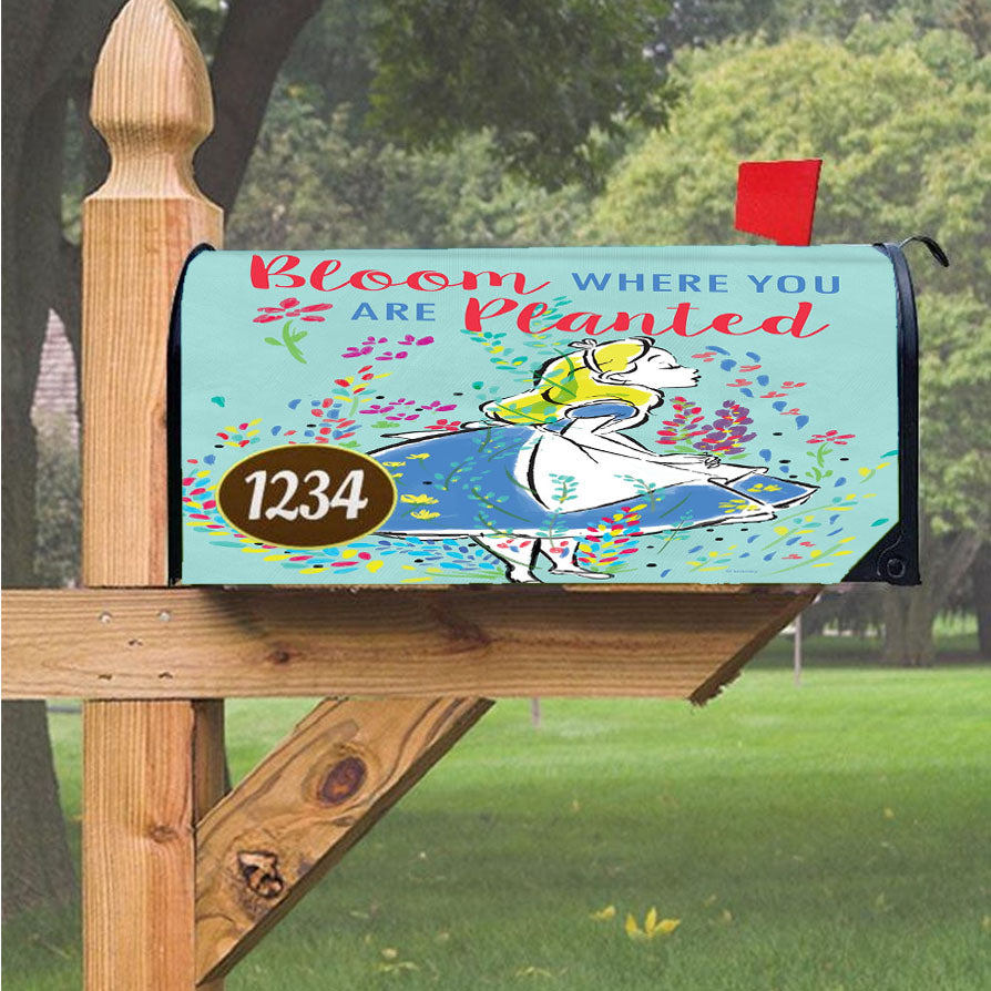 Bloom Where You Are Planted Magnetic Mailbox Cover 18" X 21" Outdoor Decor