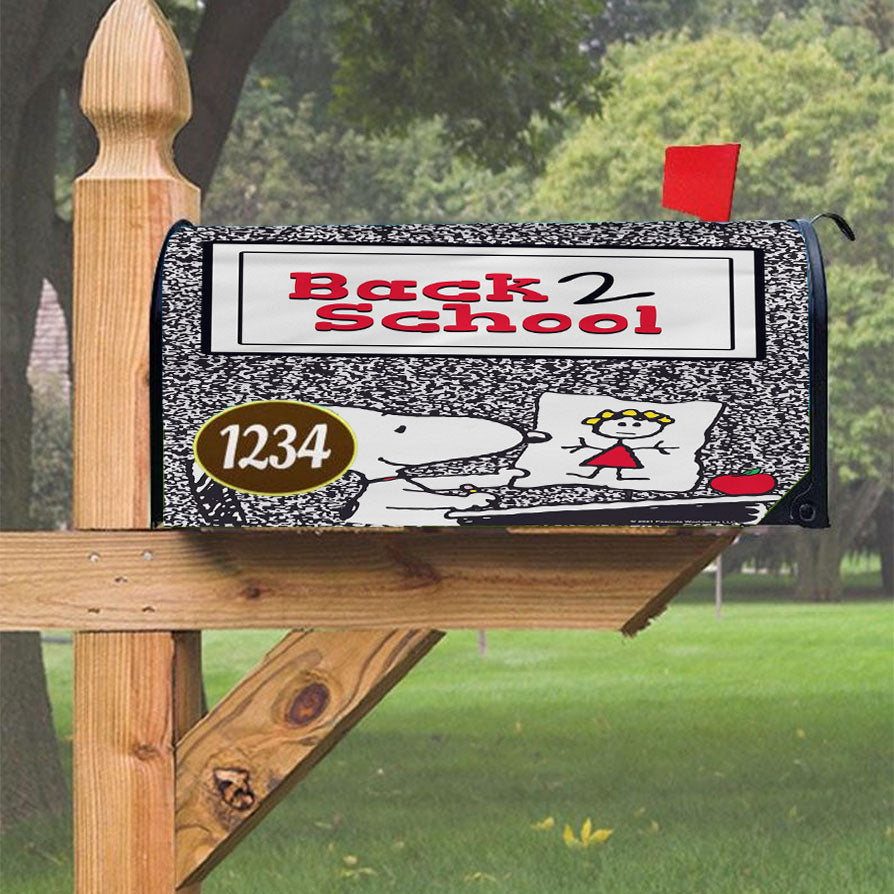 Peanuts Back To School Magnetic Mailbox Cover 18" X 21" Outdoor Decor