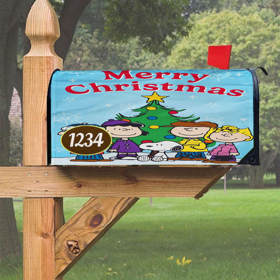 Peanuts Christmas Magnetic Mailbox Cover 18" X 21" Outdoor Decor