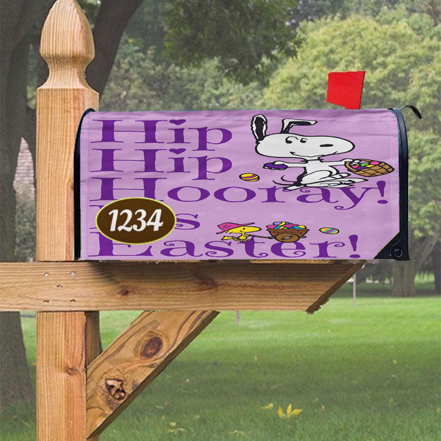 Peanuts Easter Snoopy Magnetic Mailbox Cover 18" X 21" Outdoor Decor