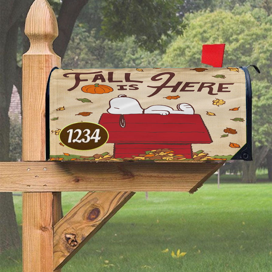 Peanuts Fall Magnetic Mailbox Cover 18" X 21" Outdoor Decor