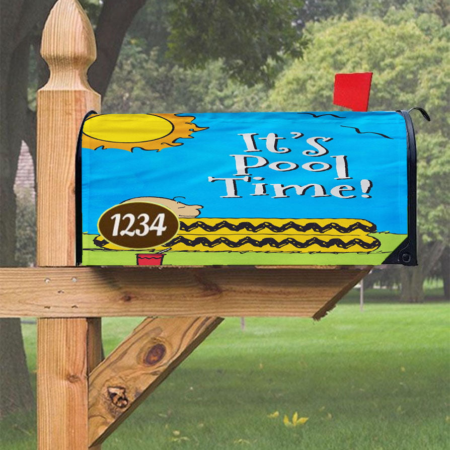 Peanuts Summer Magnetic Mailbox Cover 18" X 21" Outdoor Decor