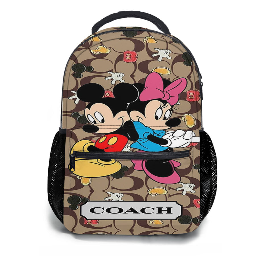 Coach Mickey Minnie Mouse Love School Backpacks