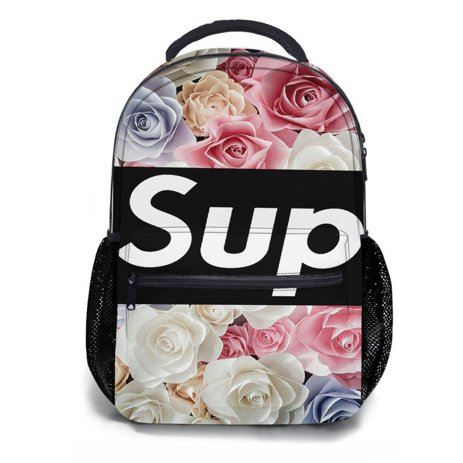 Flower Photograph X Supreme School Backpacks