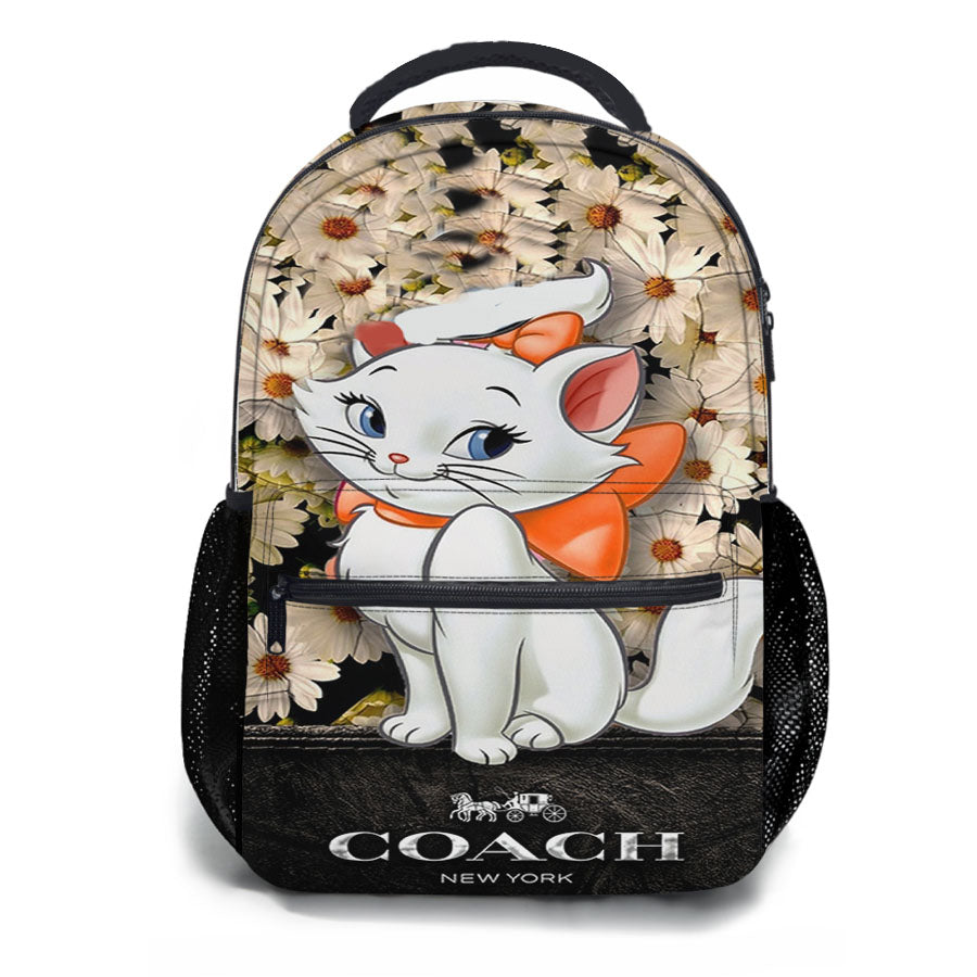 Flowers Coach Cat Marie School Backpacks