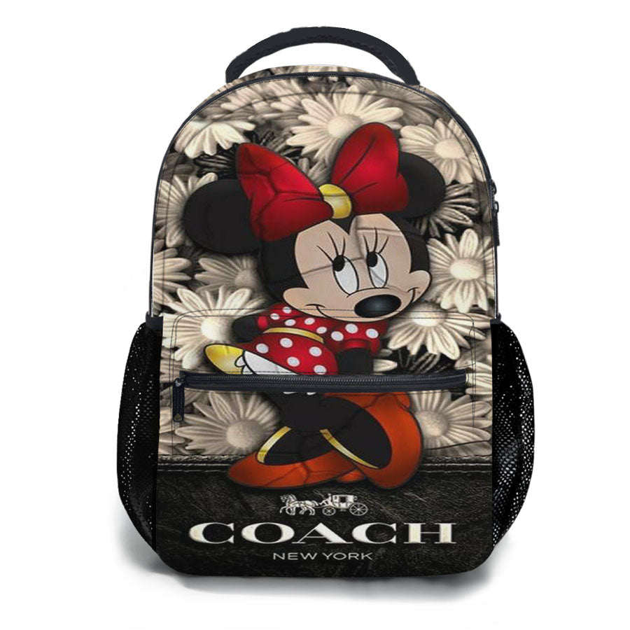 Flowers Coach Minnie Mouse New 43 School Backpacks