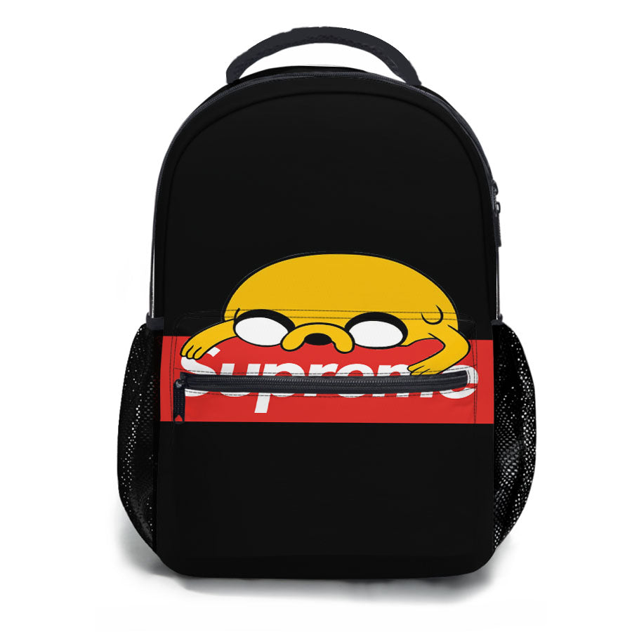 Jake The Dog Adventure Time Supreme Black School Backpacks