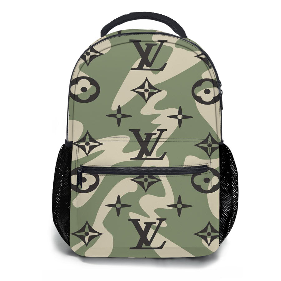 Louis Vuitton Camo 2 School Backpacks