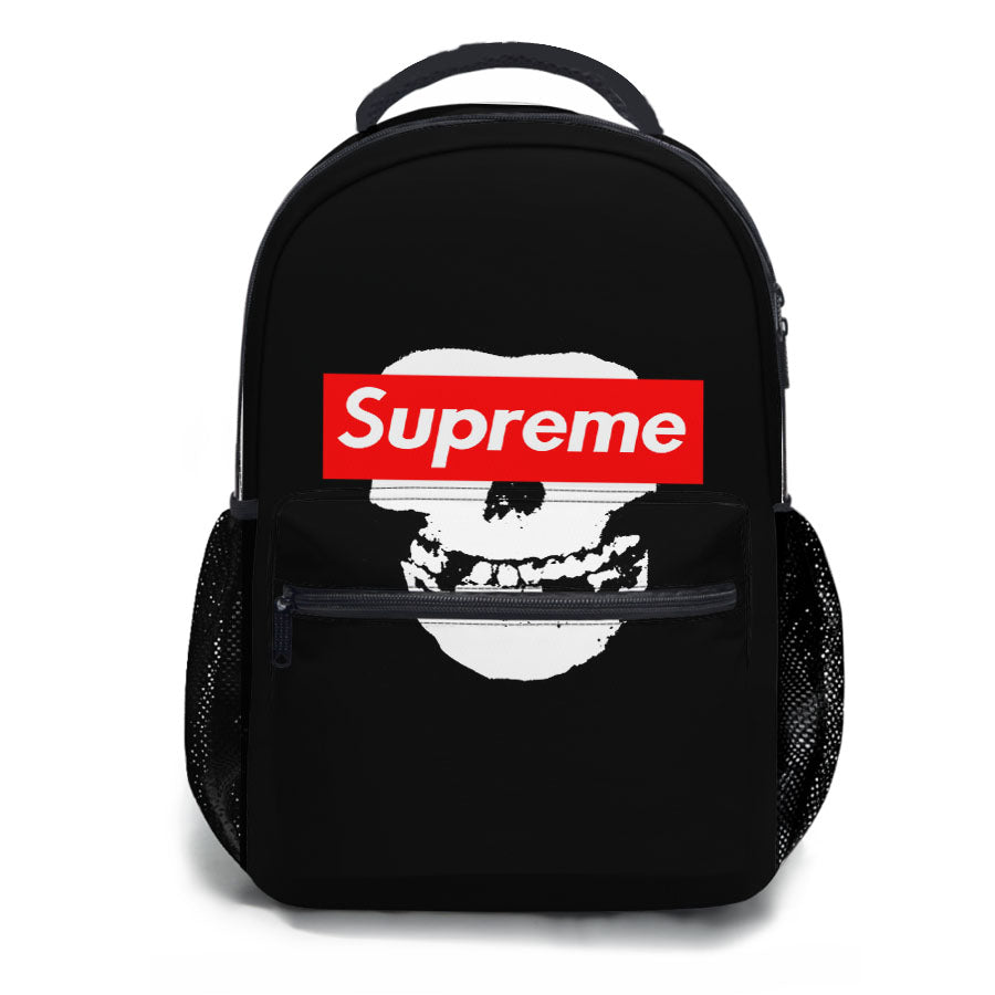 Supreme Black Skull School Backpacks