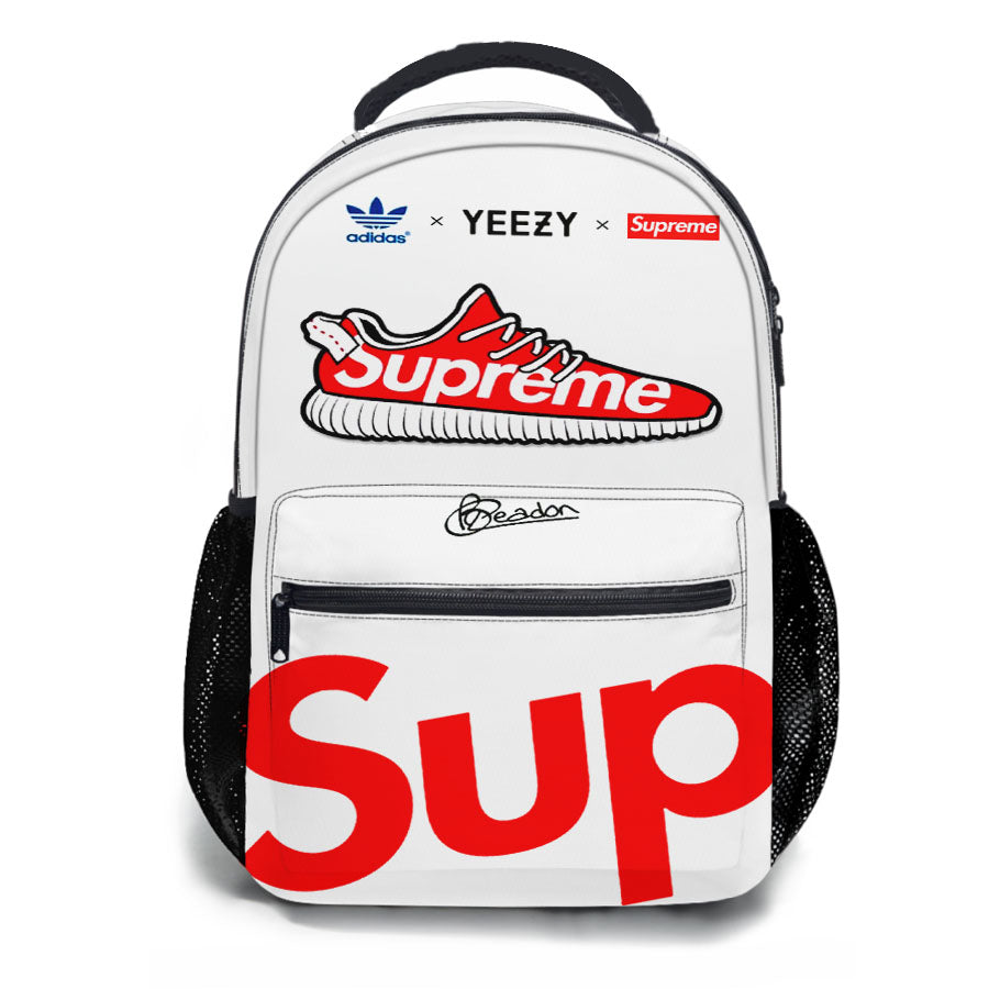 Supreme X Yeezy Collab School Backpacks