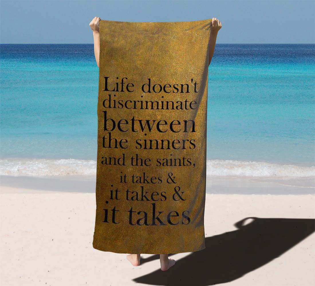 Hamilton It Takes Quotes Beach Towels