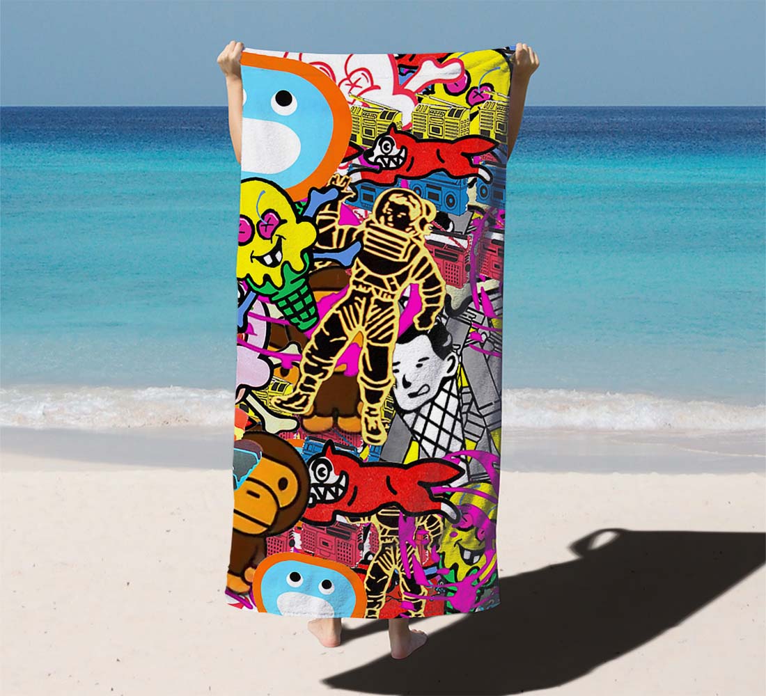 Hype Patch Pattern Beach Towels