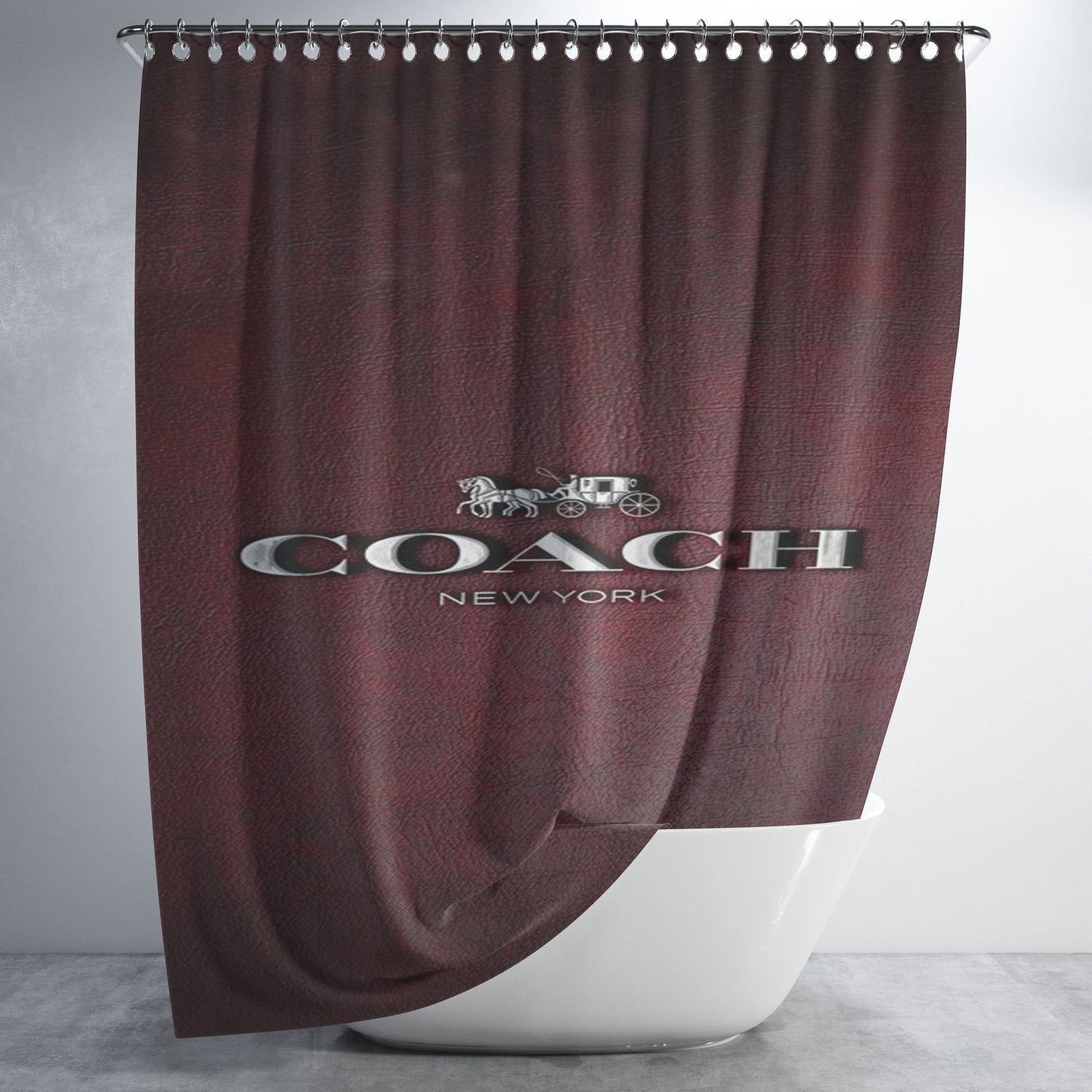 Coach New York 765 Bathroom Shower Curtain Fabric Waterproof | 66 X 72 Inch