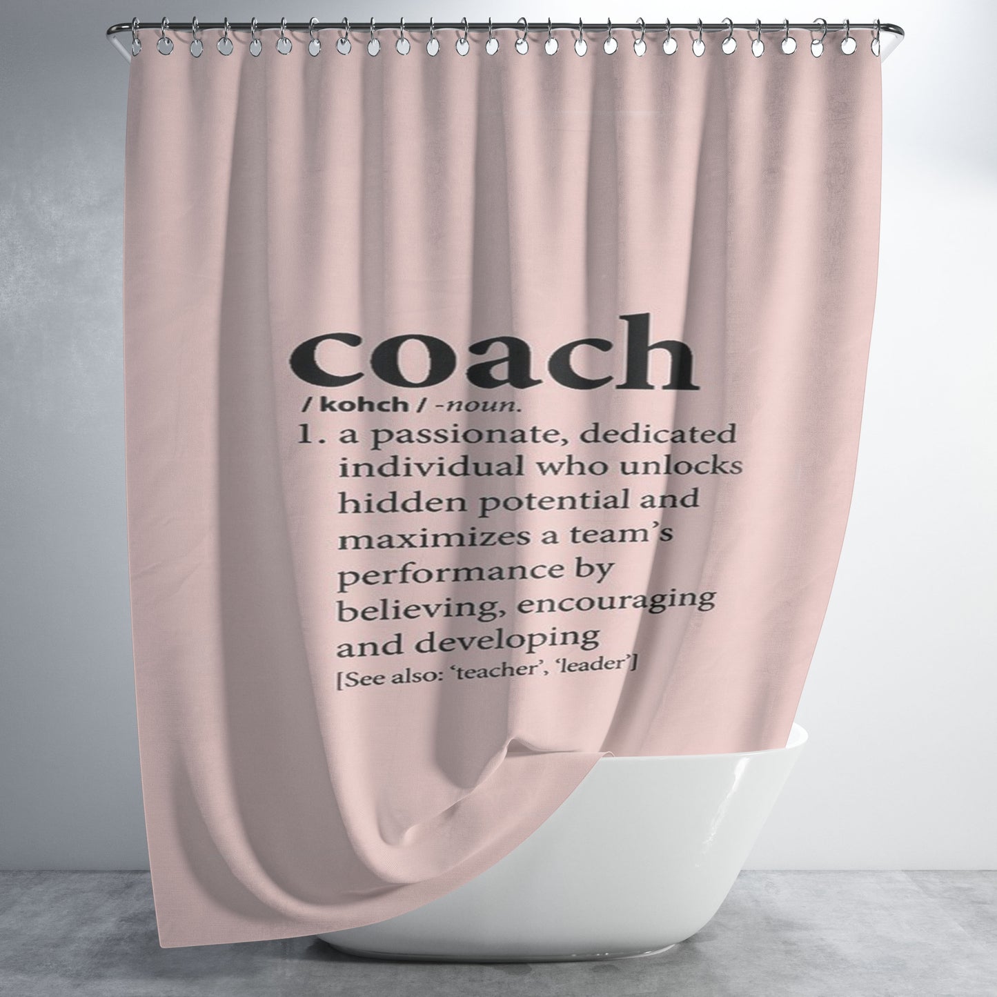 Coach Passionate Bathroom Shower Curtain Fabric Waterproof | 66 X 72 Inch