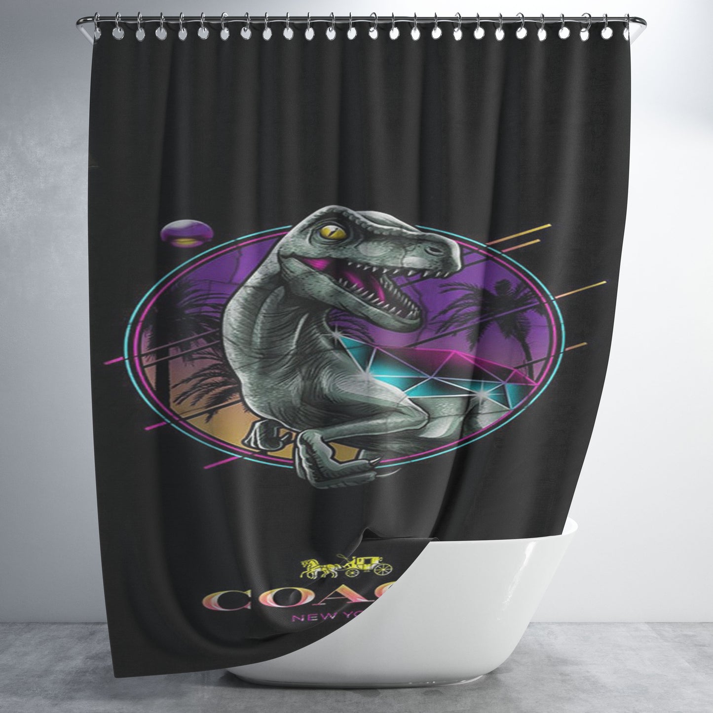 Cool Rexy Coach Bathroom Shower Curtain Fabric Waterproof | 66 X 72 Inch