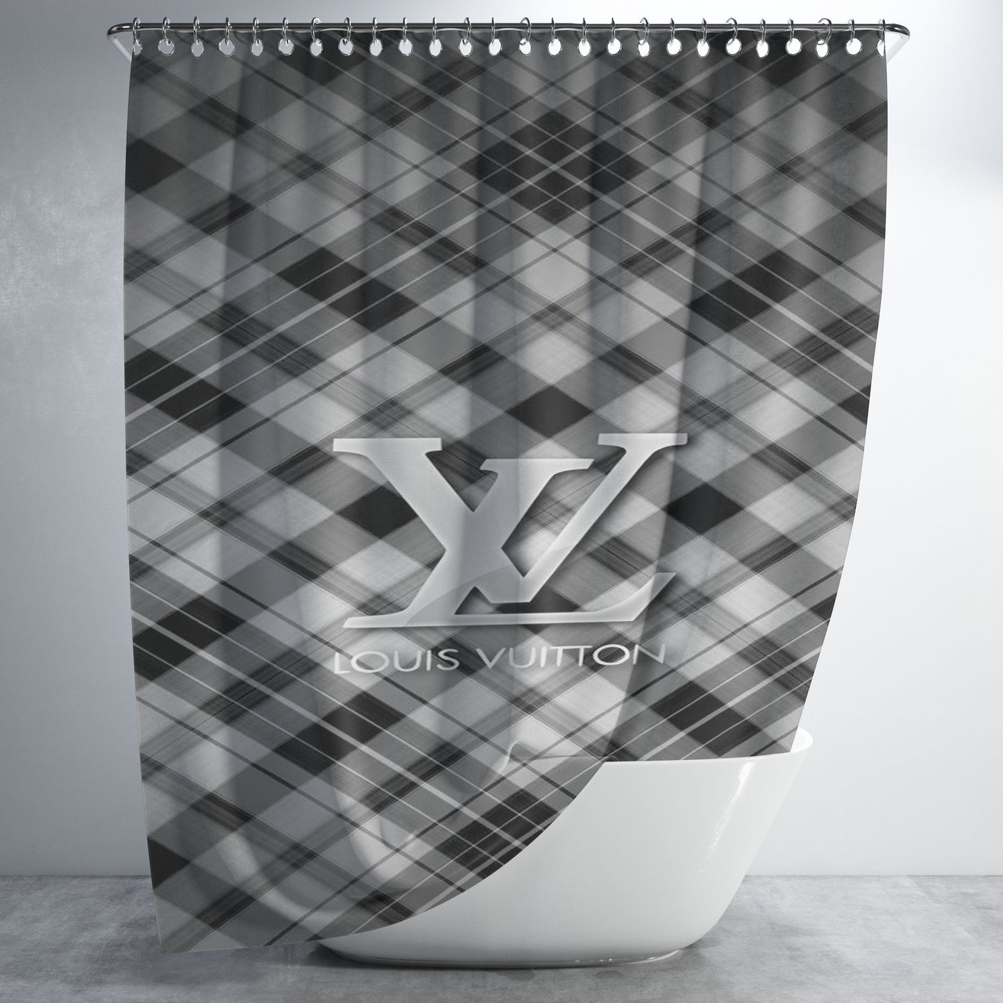 Louis Vuitton Taille Elle Bathroom Shower Curtain Fabric Waterproof | 66 X 72 Inch