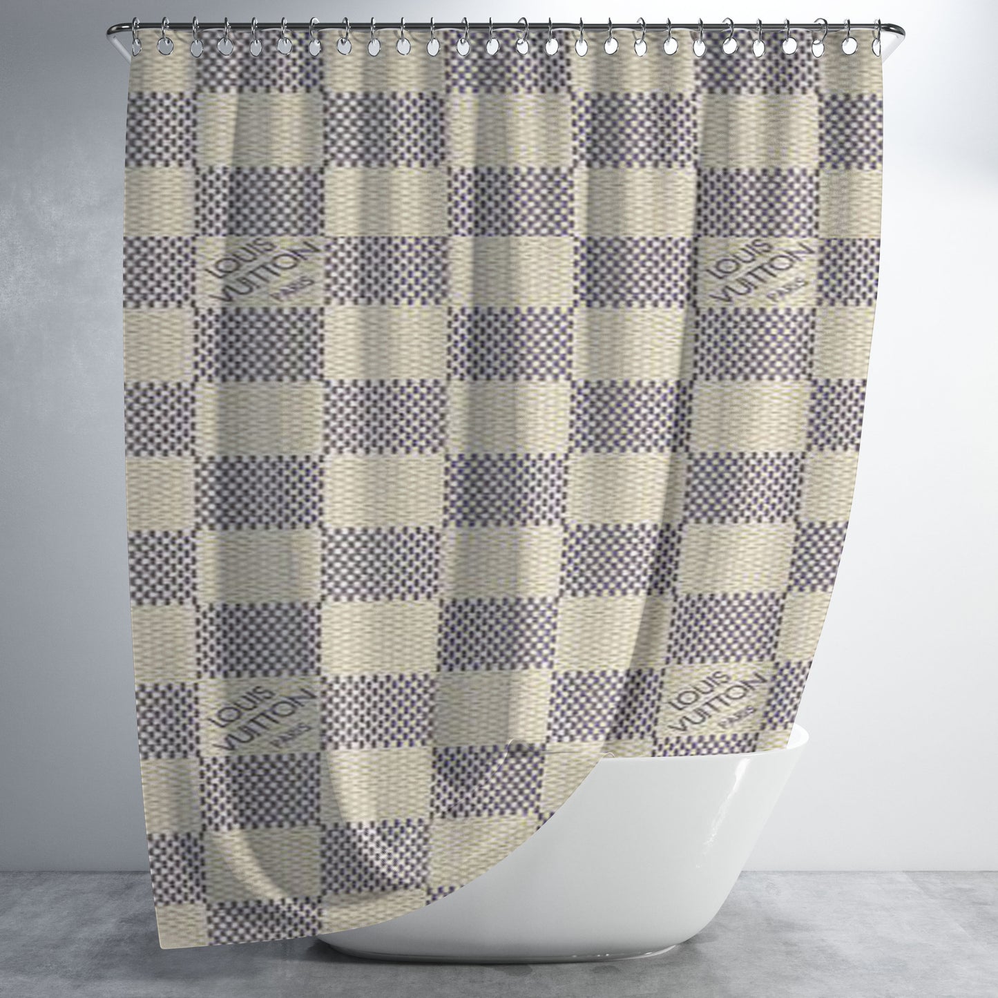 Louis Vuitton X Supreme Bathroom Shower Curtain Fabric Waterproof | 66 X 72 Inch