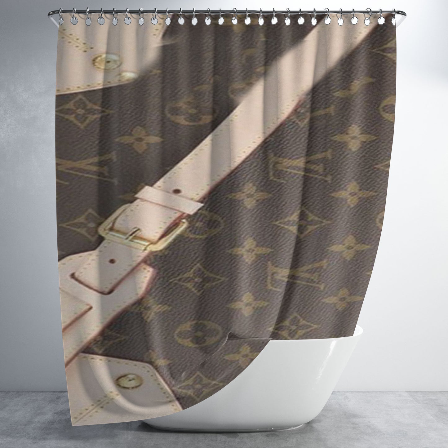 Louis Vuitton Bathroom Shower Curtain Fabric Waterproof | 66 X 72 Inch