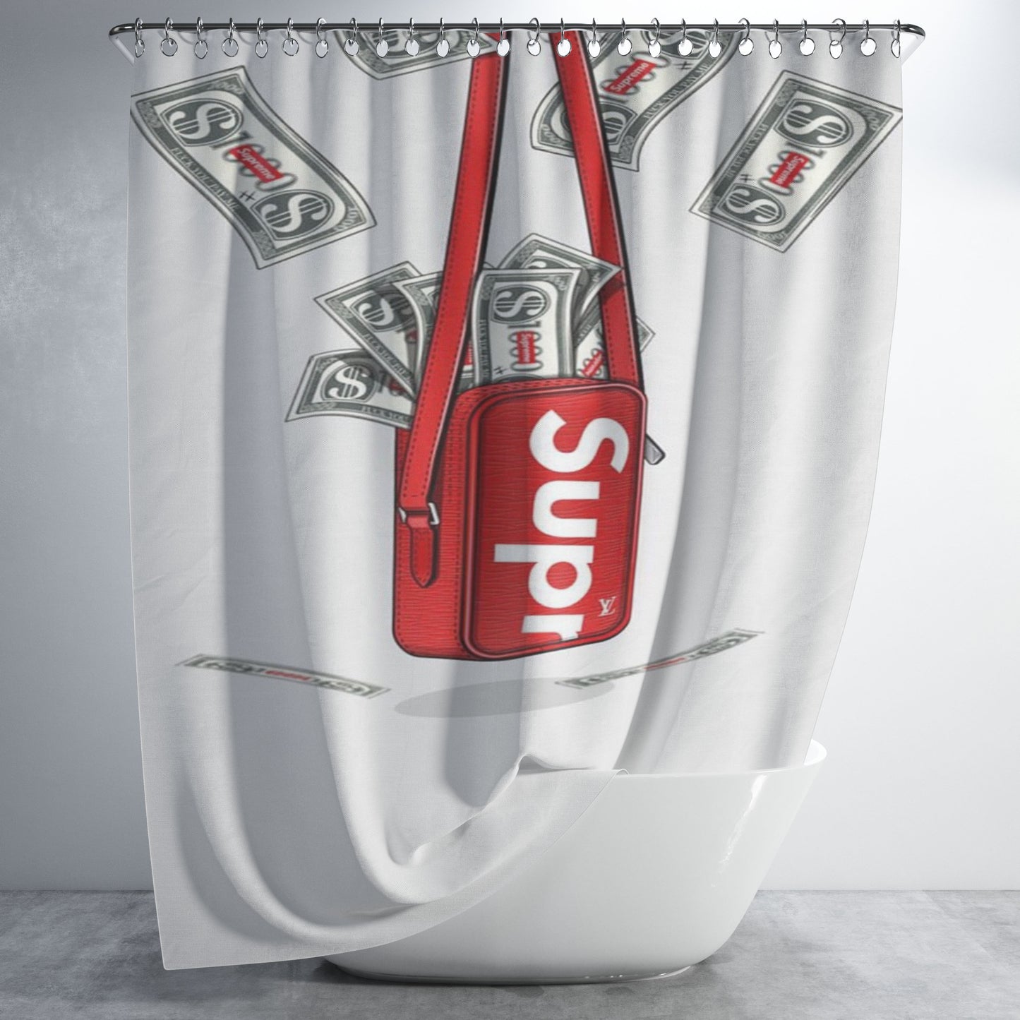 Shoulder Bag Supreme Louis Vuitton Bathroom Shower Curtain Fabric Waterproof | 66 X 72 Inch