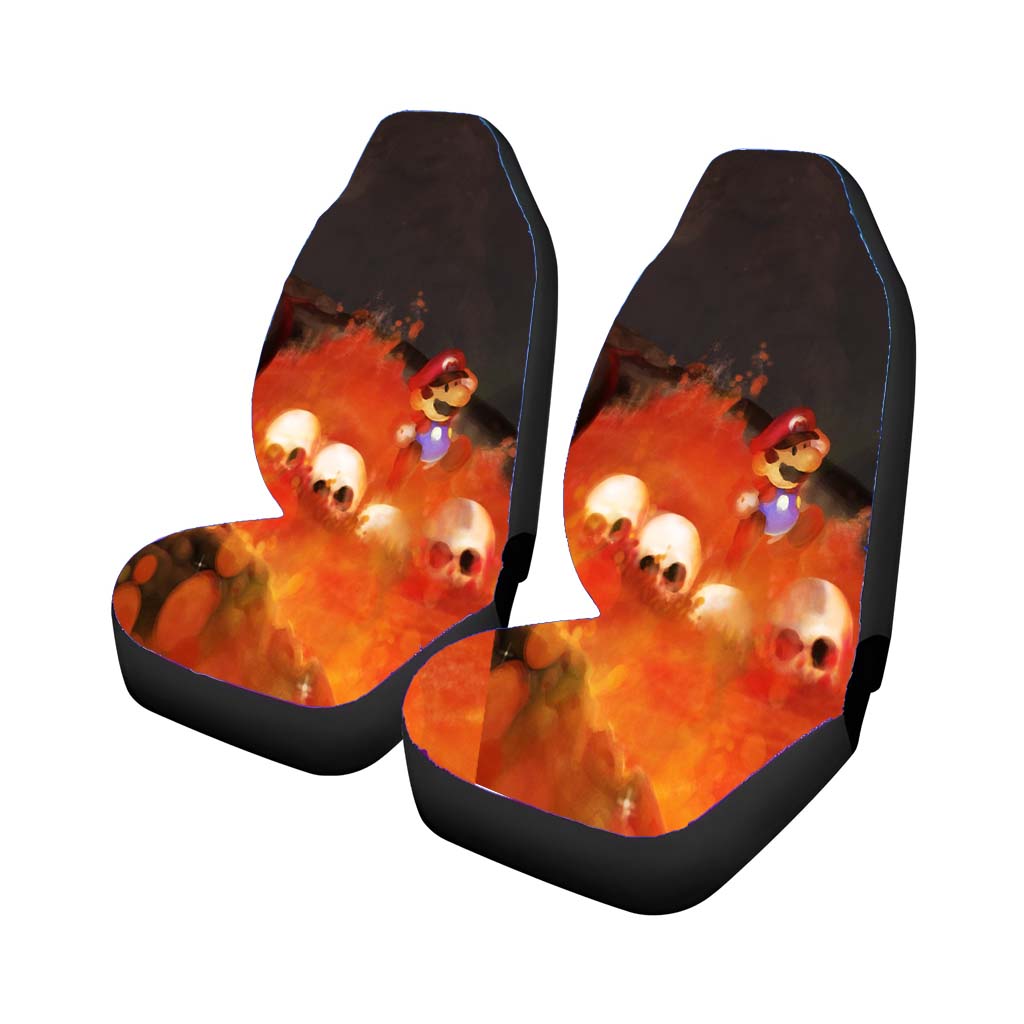 Mario And Skull Fire Lava Car Seat Covers