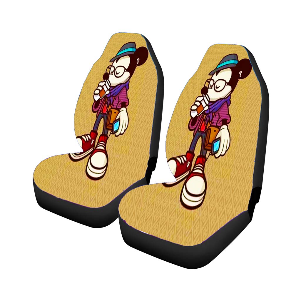 Mickey Mouse Coffee Car Seat Covers