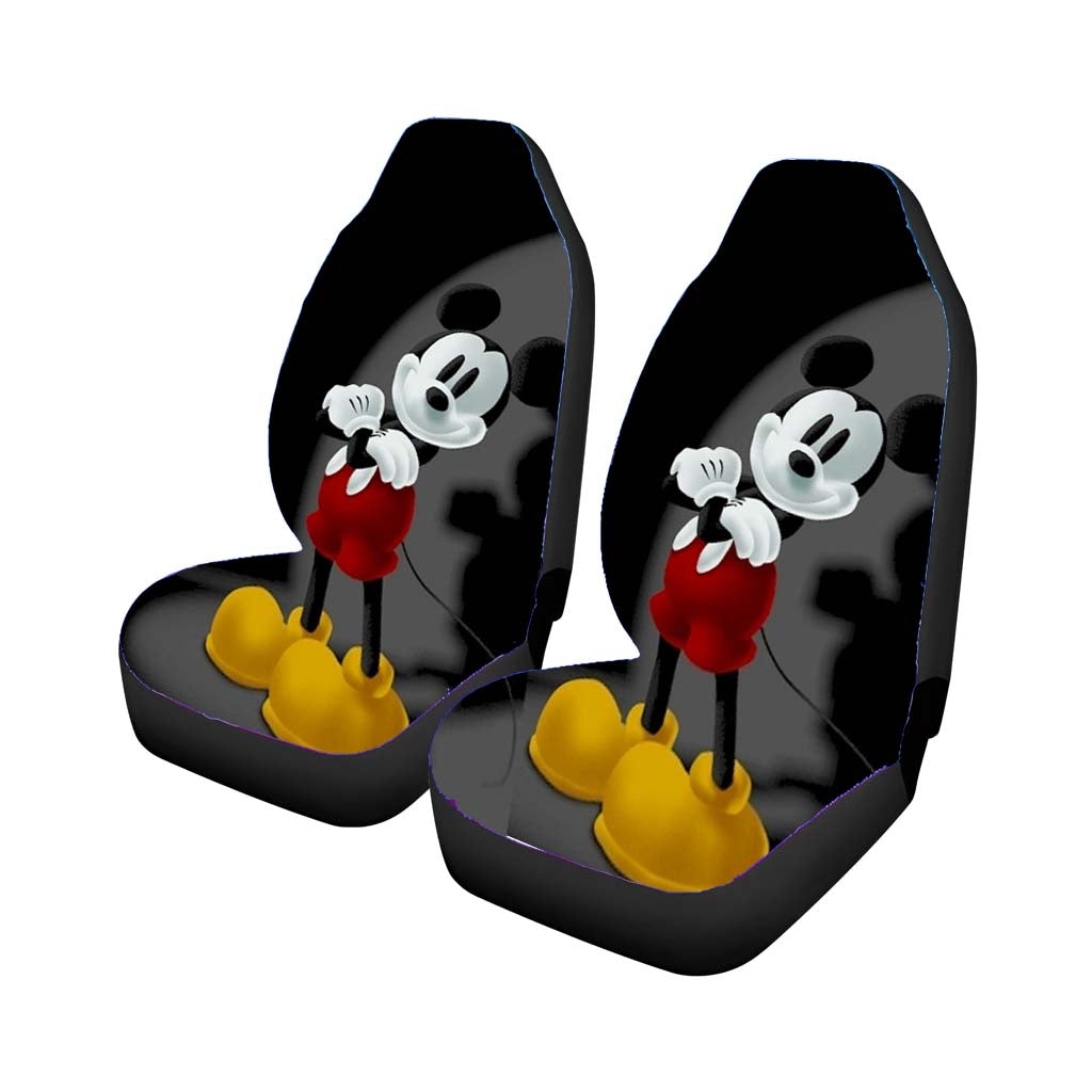Mickey Mouse Spotlight Black Car Seat Covers
