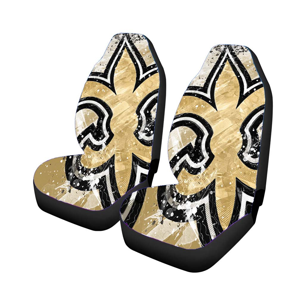 Brush Splat Art Wallpaper New Orleans Saints Car Seat Covers