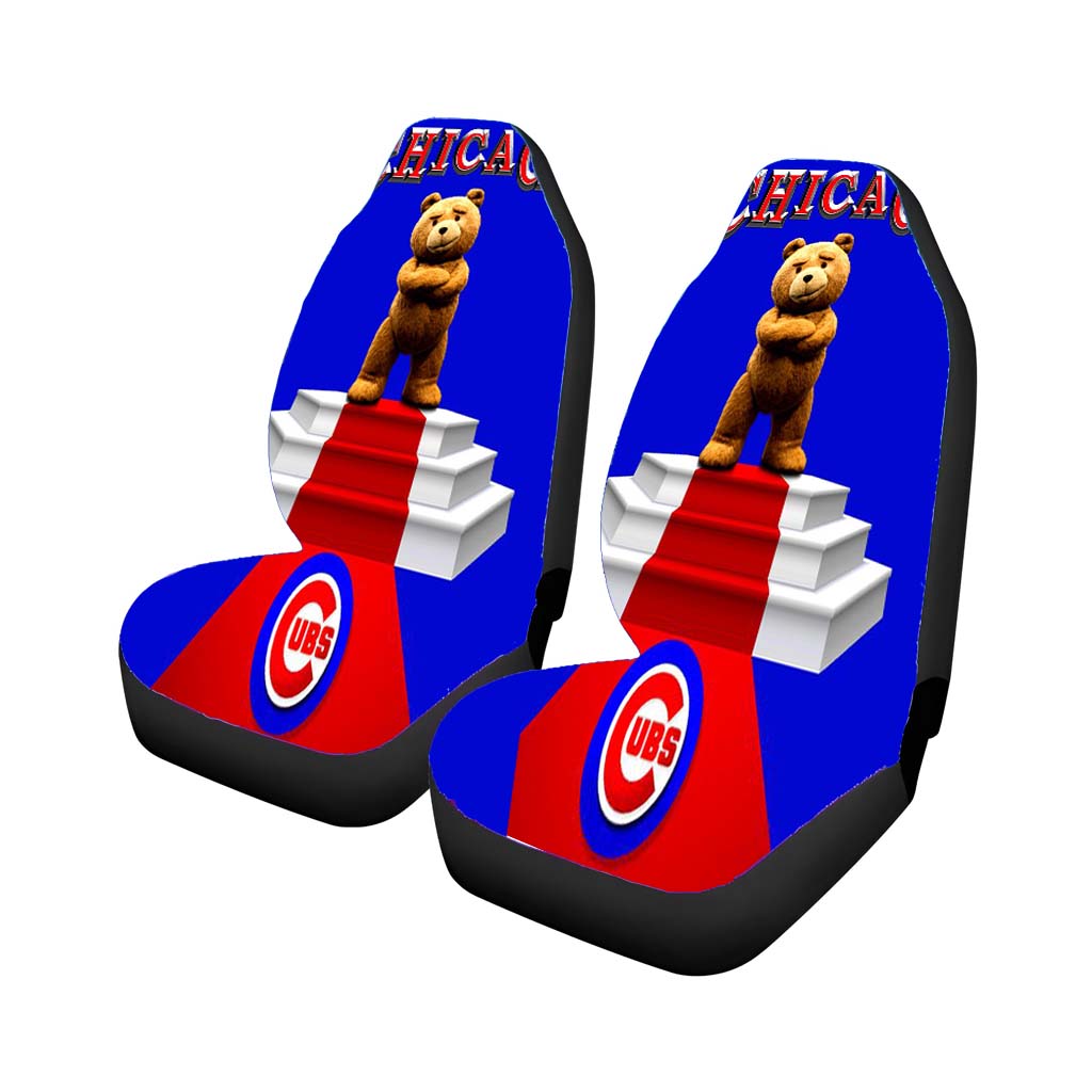 Chicago Cubs Blue Bear Car Seat Covers