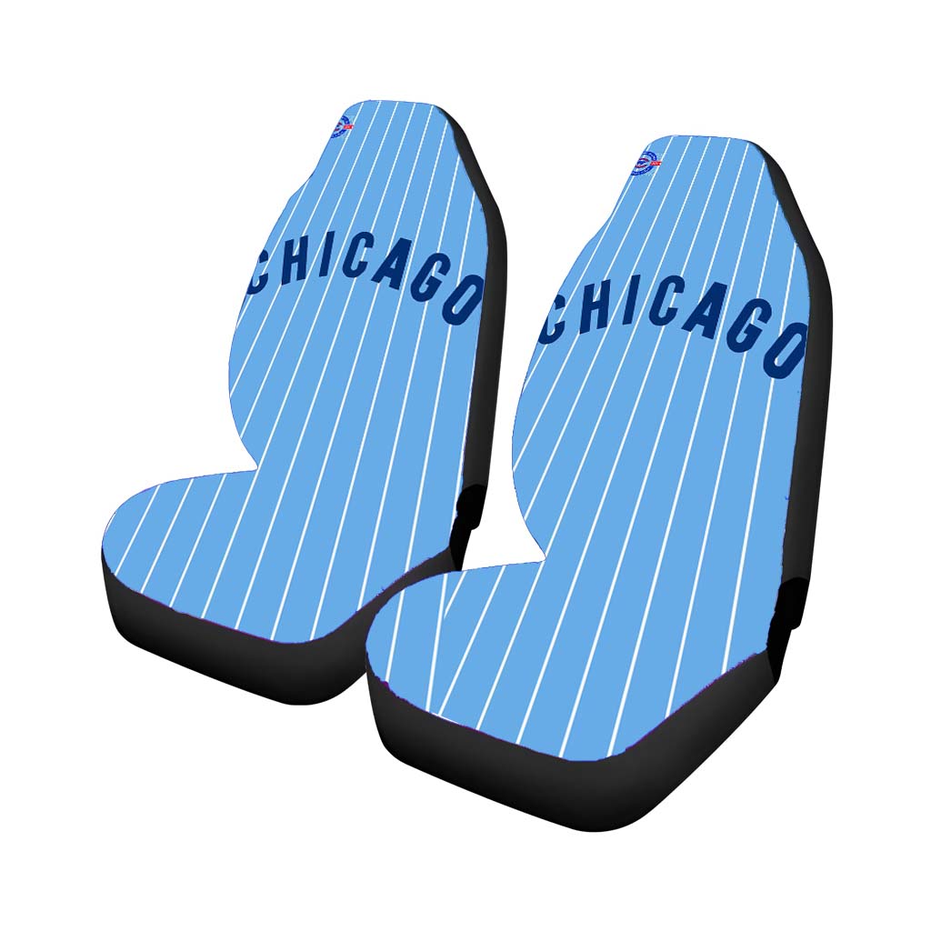 Chicago Cubs Blue Stripe Car Seat Covers