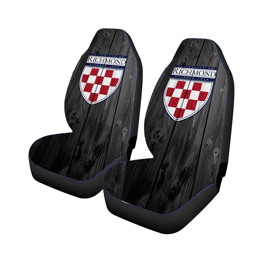 University Of Richmond Logo Dark Wood Wallpaper Car Seat Covers