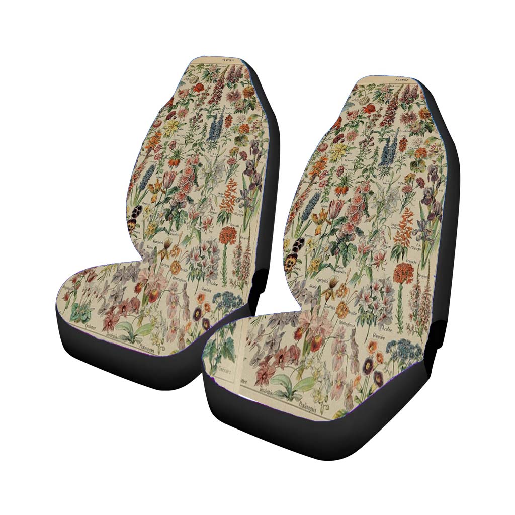 Adolphe Millot'S Flowers Chart Universal Fit Stylish & Comfortable Car Seat Covers