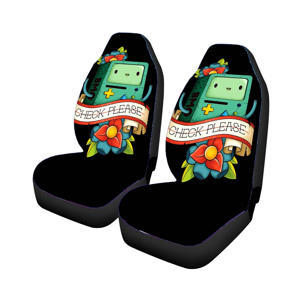 Adventure Time Bmo Check Please Flower Universal Fit Stylish & Comfortable Car Seat Covers
