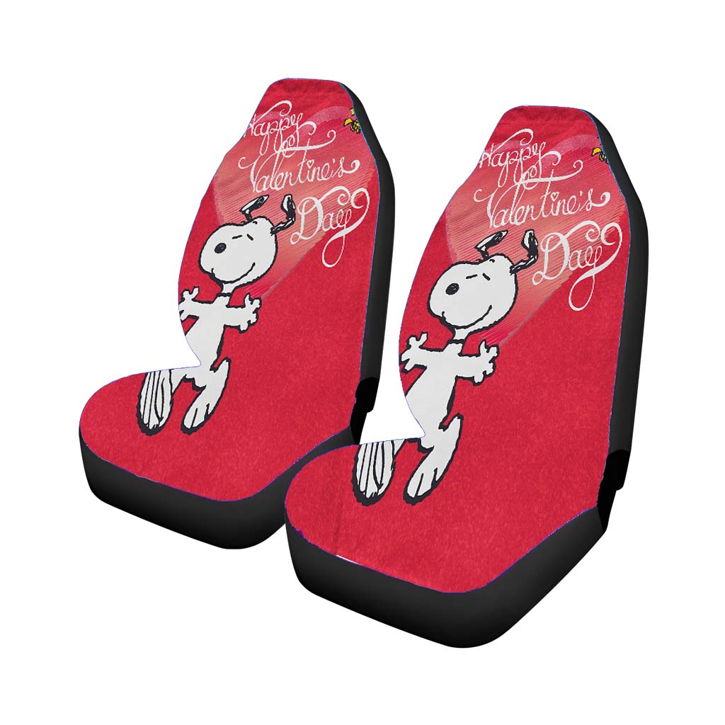 Happy Valentine'S Day Snoopy Universal Fit Stylish & Comfortable Car Seat Covers