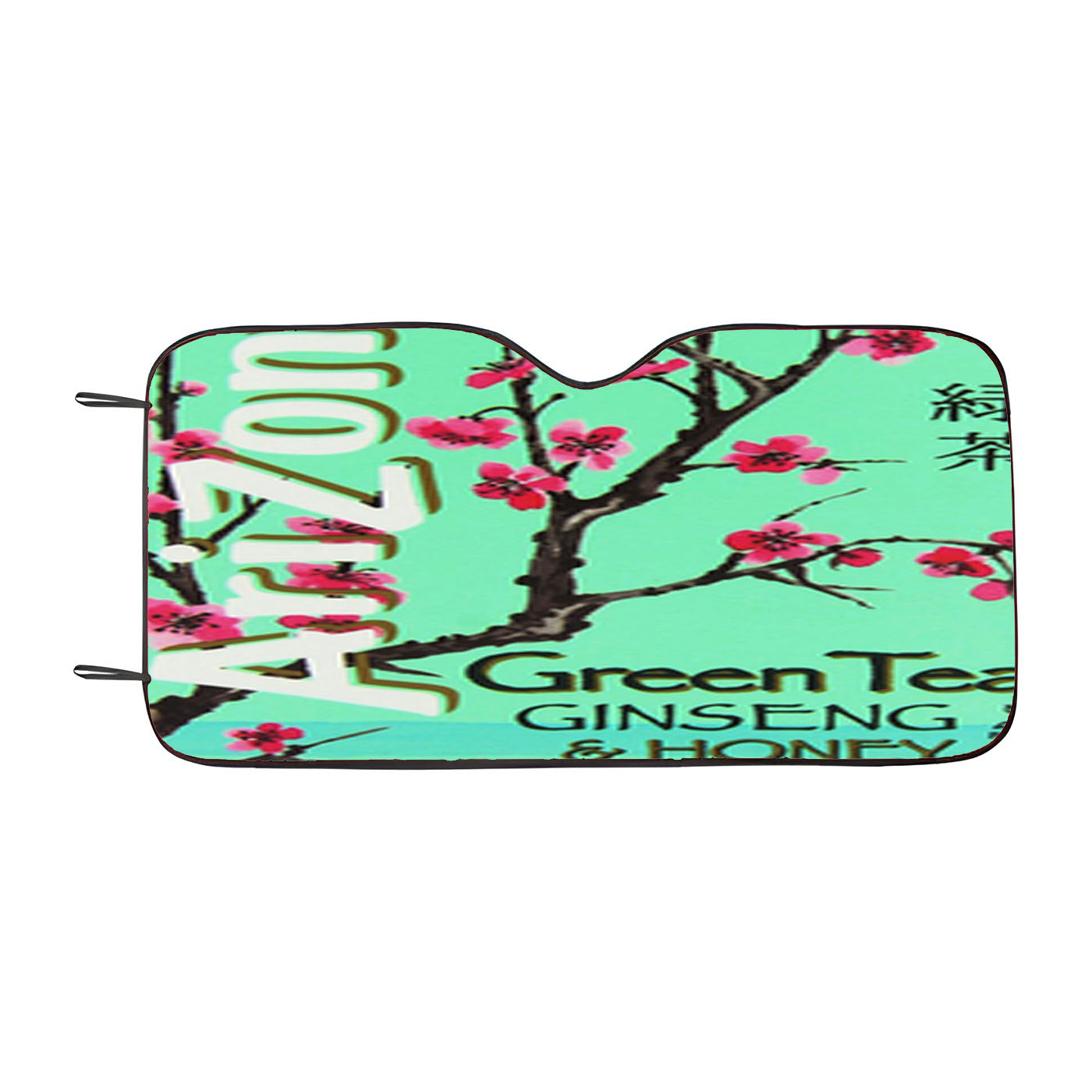 Arizona Green Tea Beverage Drink Retro Teal Car Auto Sun Shade Windshield Cover