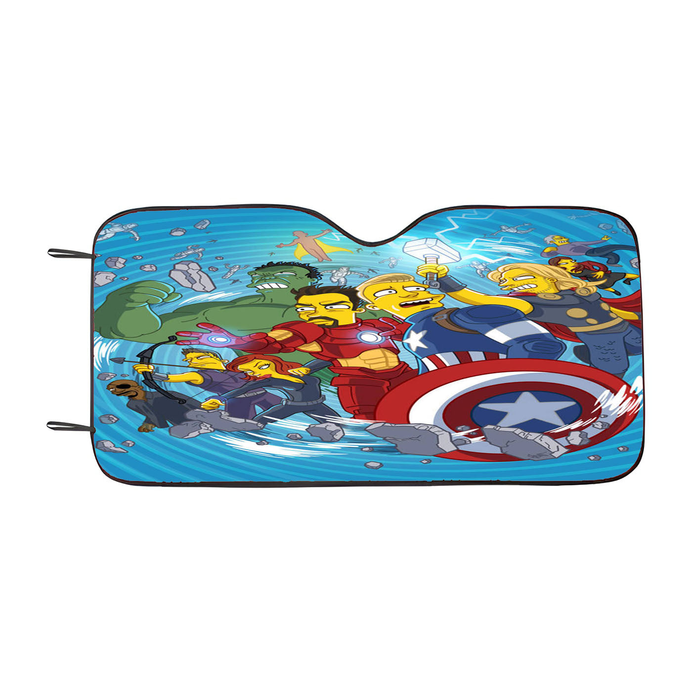 Avenger Age Of Ultron Simpson Car Auto Sun Shade Windshield Cover